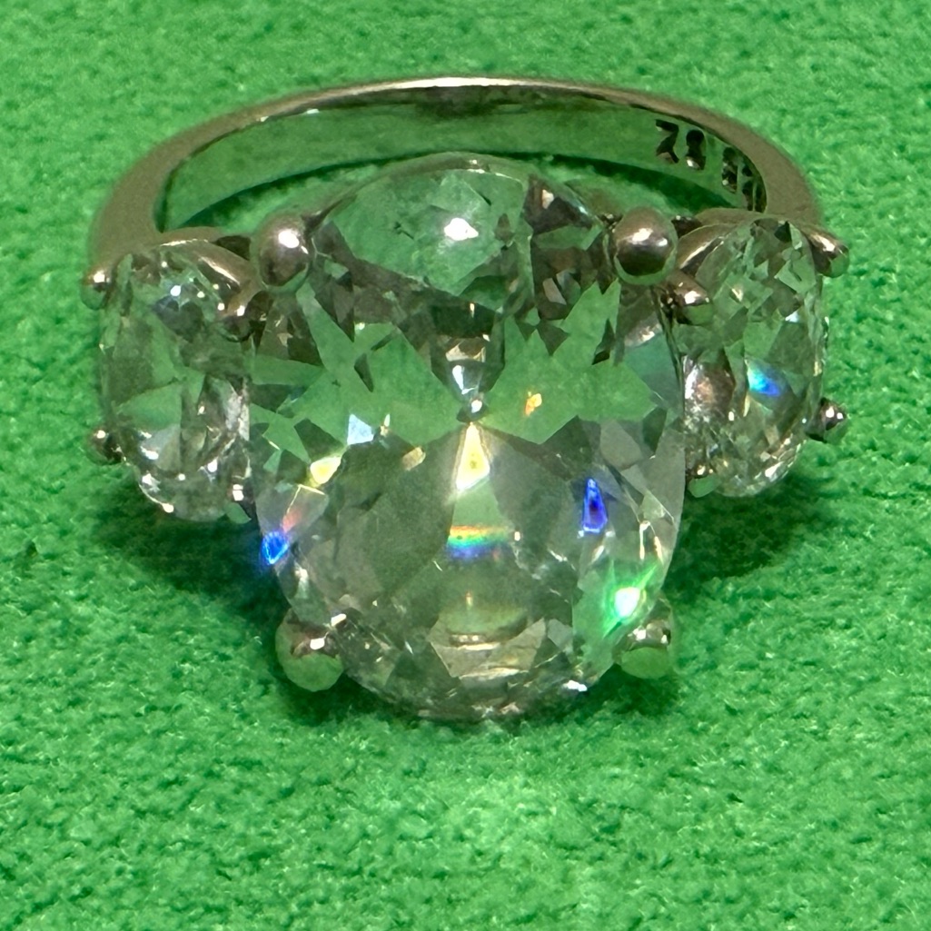 Espo 925 Sterling Cz Ring Size 6